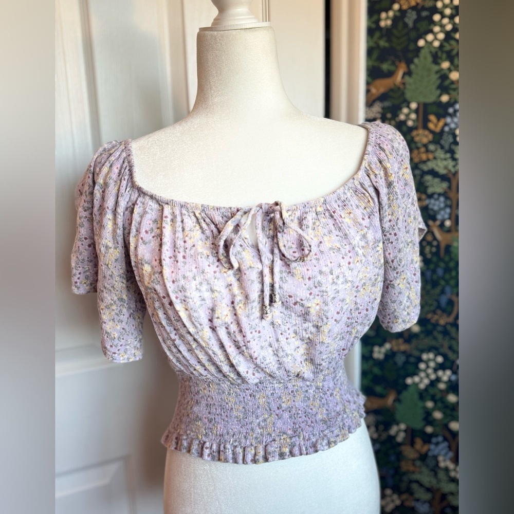 Floral Women's Blouse - Purple​